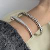 Xiaomi 100% Solid 925 Sterling Silver Retro Bracelet for Women Men Vintage Handmade Vintage Star Smooth Bracelet Birthday Gift