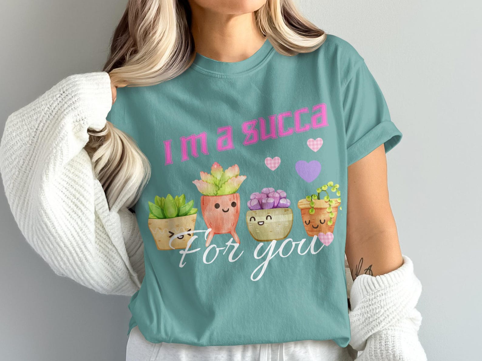 Succulent T-Shirt: Funny Kawaii Plant Lover Punny Gardener Tee 3XL