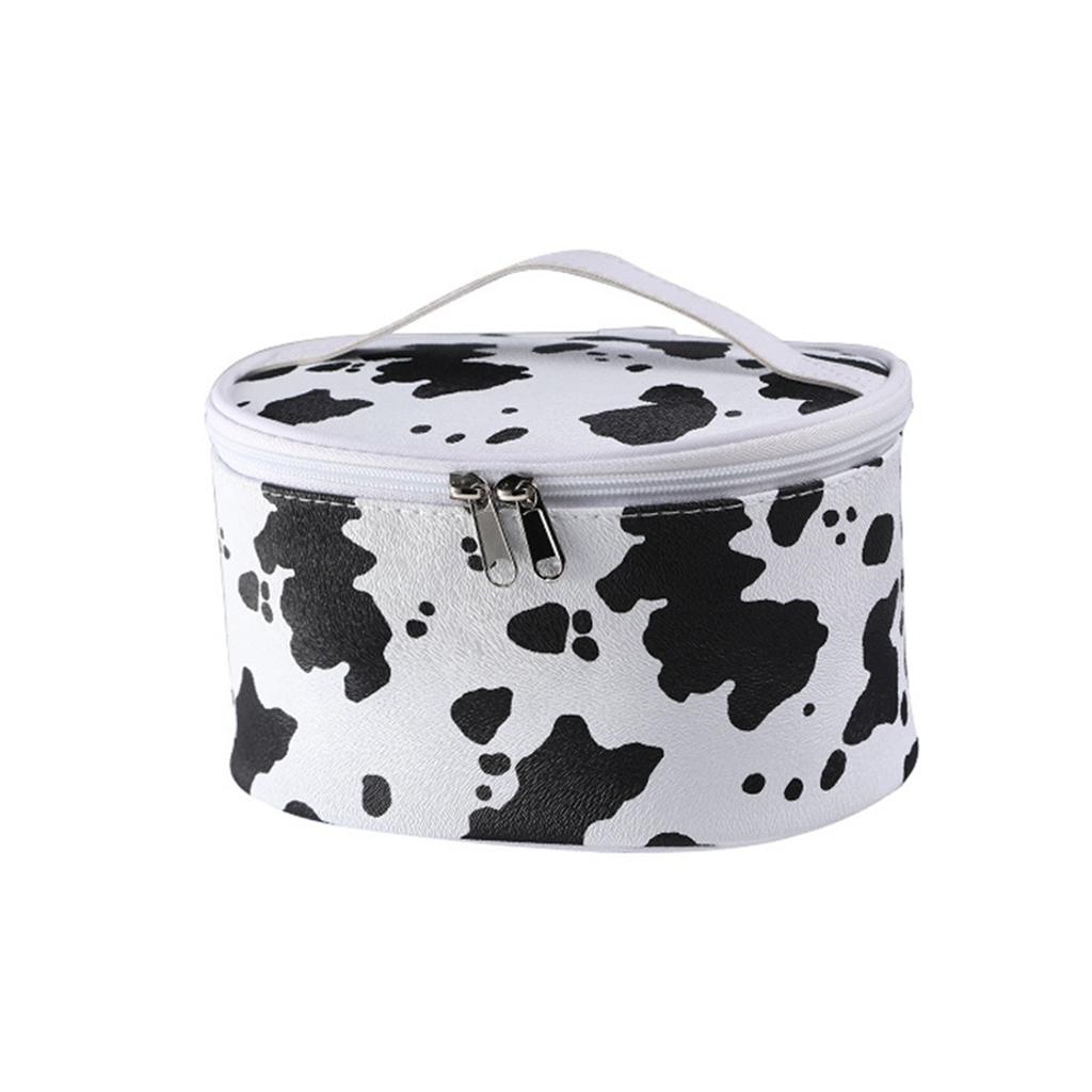 Aufbewahrungstasche mit Kuh-Print, Kosmetiktasche, Kosmetik-Aufbewahrungstasche, geeignet für Frauen und Mädchen