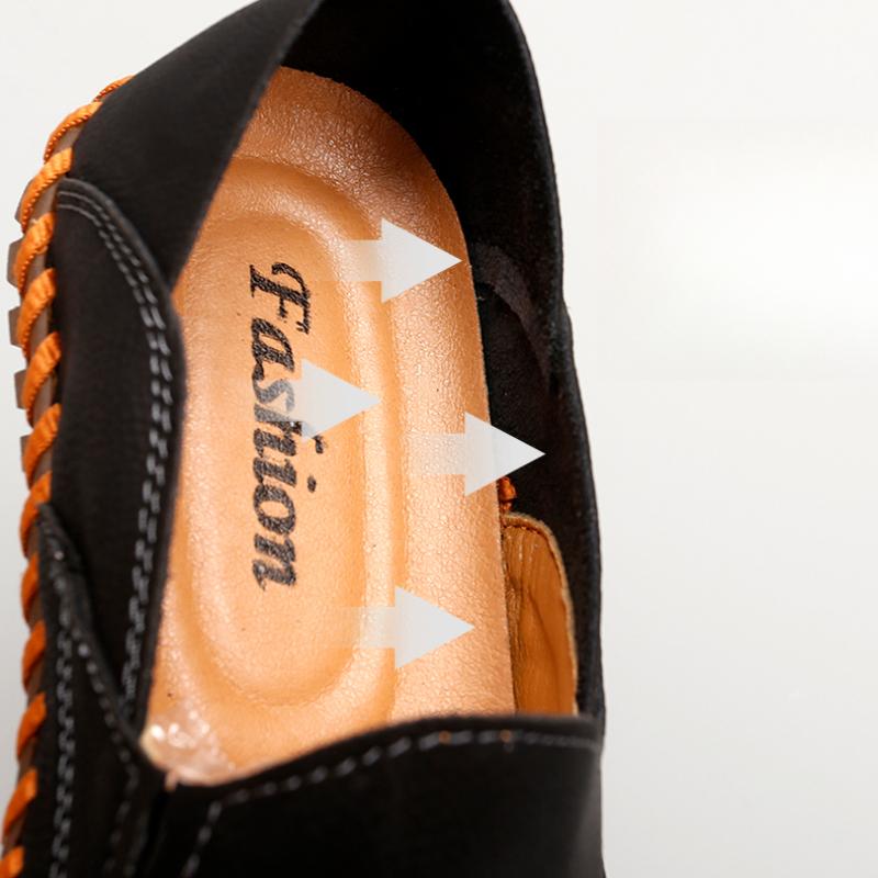 Men‘s Casual Shoes Handmade Leather Loafers Leather Flat Moccasins Men Sneakers Plus Size 39-47