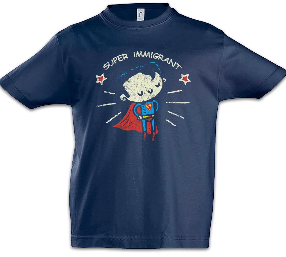 Super Immigrant Kids Boys T-Shirt Super Fun Immigrants Refugee Refugees Man 150