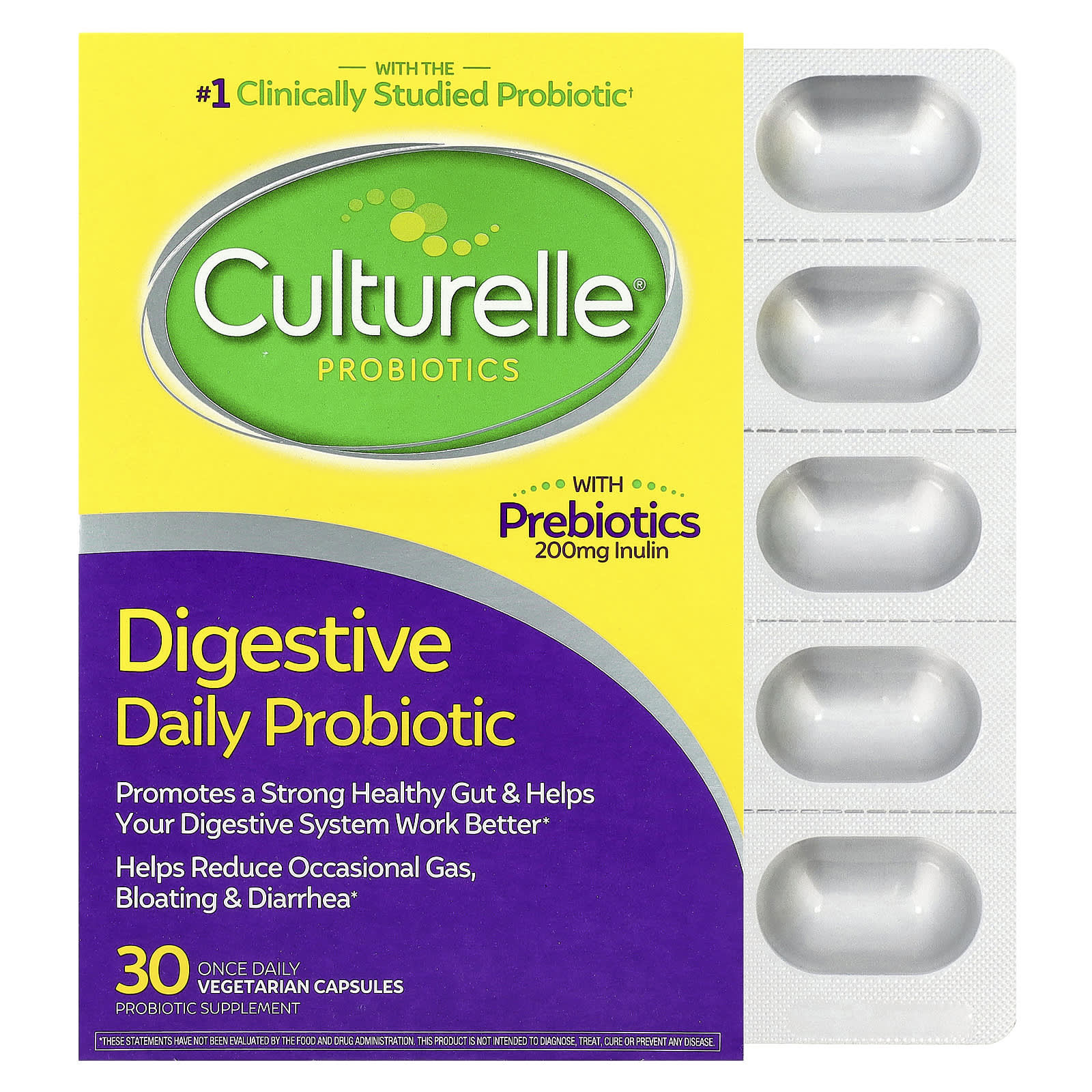 

Probiotics, Digestive Daily Probiotic, 10 Billion CFU, 30 Veggie Capsules Once a Day