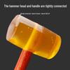 Transparent Rubber Hammer with Wooden Handle – Ideal for Tile, Marble, and Plastic Installation