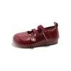 Korean version of students 2025 spring and autumn children's ballet style strap leather shoes soft sole girls foreign style Doudou shoes baby sin