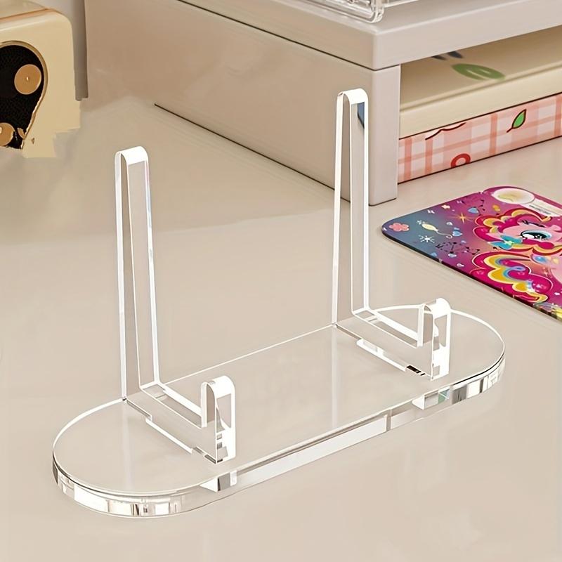 5pcs Clear Acrylic Mini Card Holders Elegant Stand Display Racks for CDs, Music Albums, and Collectibles Ideal for Home, Kitchen, and Record Store