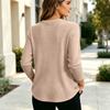Women's Long Sleeve Knit Top with Neck, Color, Casual Fit