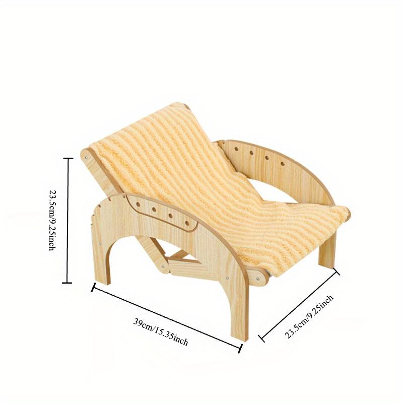 

Складное кресло для отдыха с приподнятой кроватью для кошек и теплой плюшевой подушкой 15.35*9.25*9.25in жёлтый