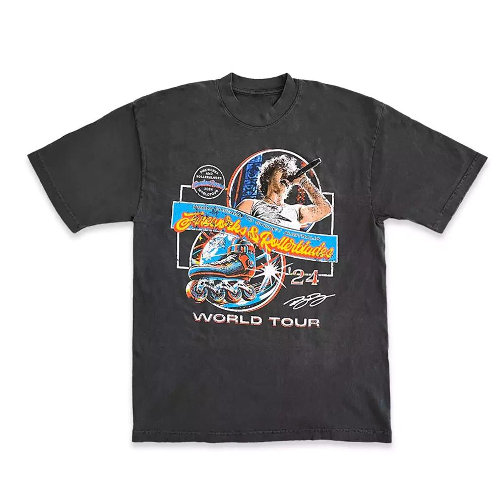 Benson Boone Fireworks & Rollerblades Tour Tee  Size S -3XL Unisex T-Shirt S