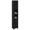 Bathroom Cabinet Black Oak Effect 30 x 30 x 183.5 cm
