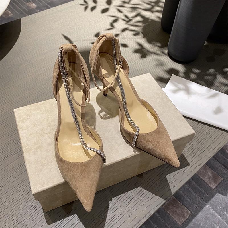 

Новые туфли-лодочки с острым носком и кристаллами, женские туфли на высоком каблуке со стразами, женские сексуальные модные женские босоножки Bling Bling Mujer 37