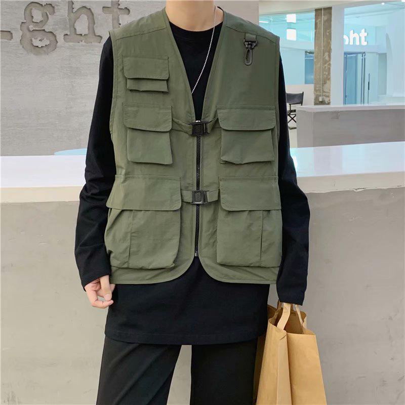 2023 Autumn Unisex Tactical Vest - Chinese Trend, Hip Hop High Street Sleeveless Jacket