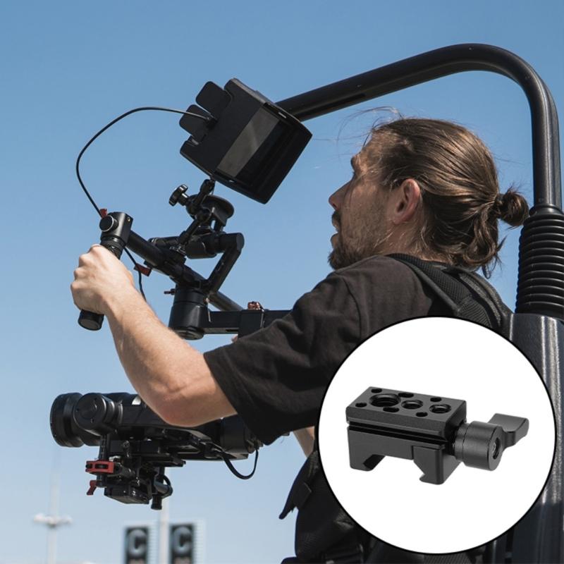 Aluminum Alloy Standard Quick Release Tube Clamp Feature 1/4 and 3/8 Threaded Holes for Various Use in Studios
