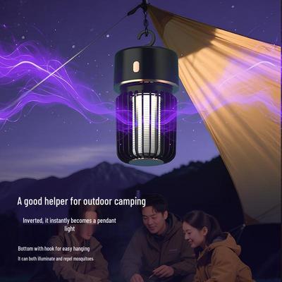 Lampada Elettrica Silenziosa da Parete Uccidi Zanzare con Esca Luminosa Blu Automatica – Dispositivo Multifunzionale per il Controllo degli Insetti Estivi.