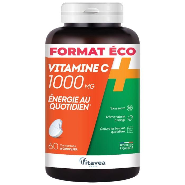 Vitavea Vitamine C 1000 Mg - Énergie Au Quotidien - Format Éco - 60 Comprimés