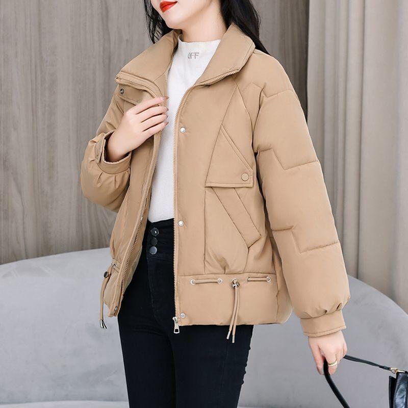 Winter Fashion Women Short Down Cotton Coat Loose Warm Thickened Slim Jacket