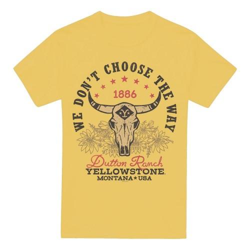 Yellowstone Mens Large Skull T-Shirt