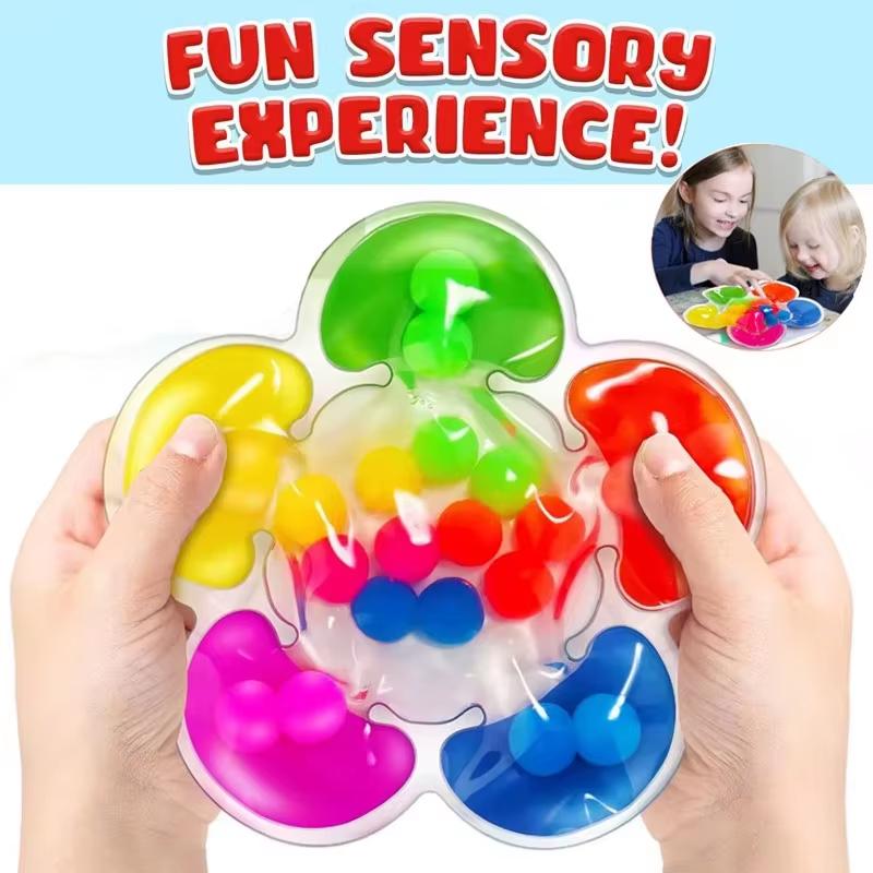 Montessori Five Color Recognition Squeeze Toy Sorting Sensory Balls For Kids Fine Motor Skills Development Toys Games Party Gift