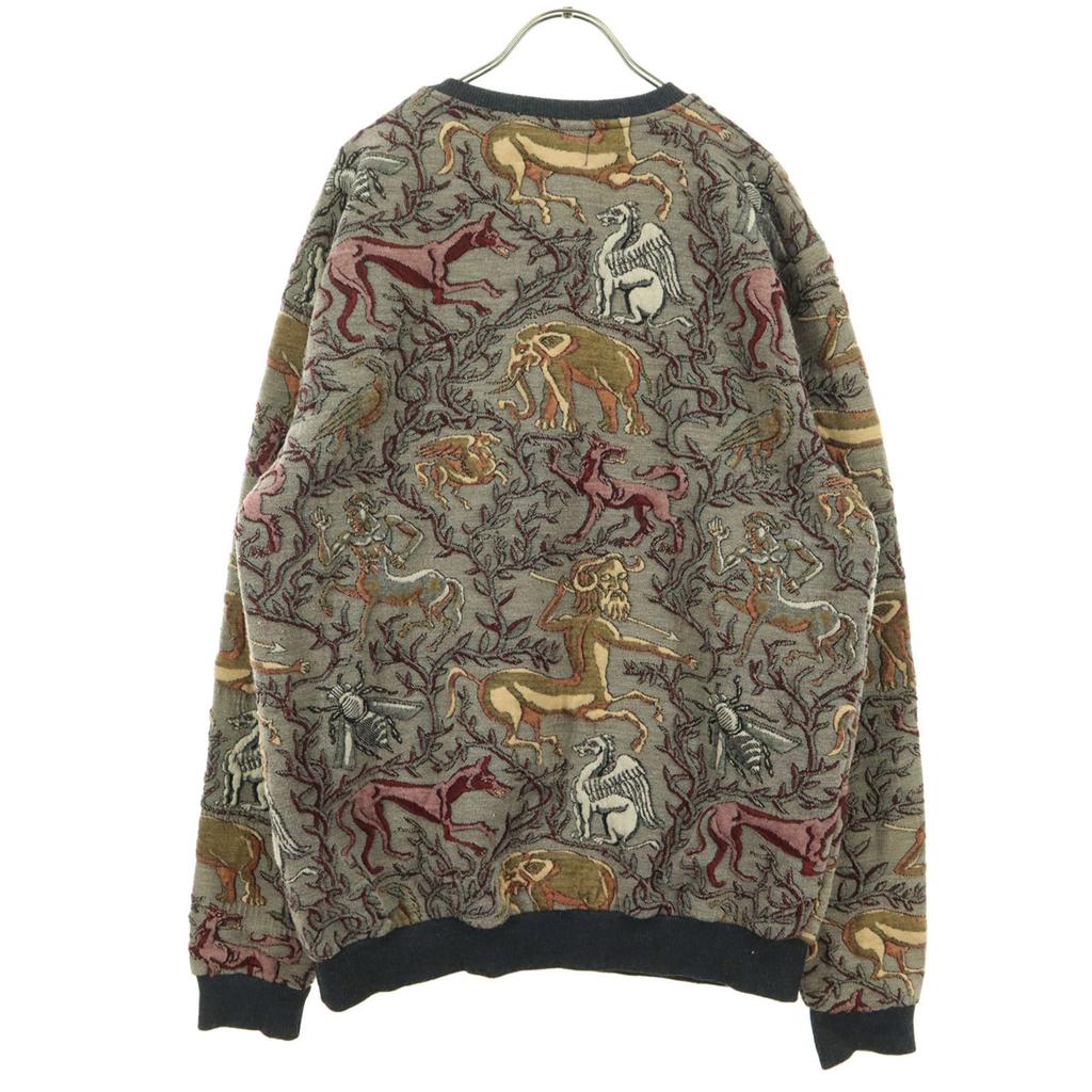 Beauty Products ZARA Tiger Embroidery Long Sleeve Sweat Beige Men's Used