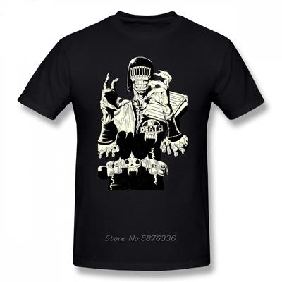 Dredd T Shirt Judge Death TShirt Casual Graphic Tee Shirt Cotton Awesome Short Sleeves Male Oversized Tshirt