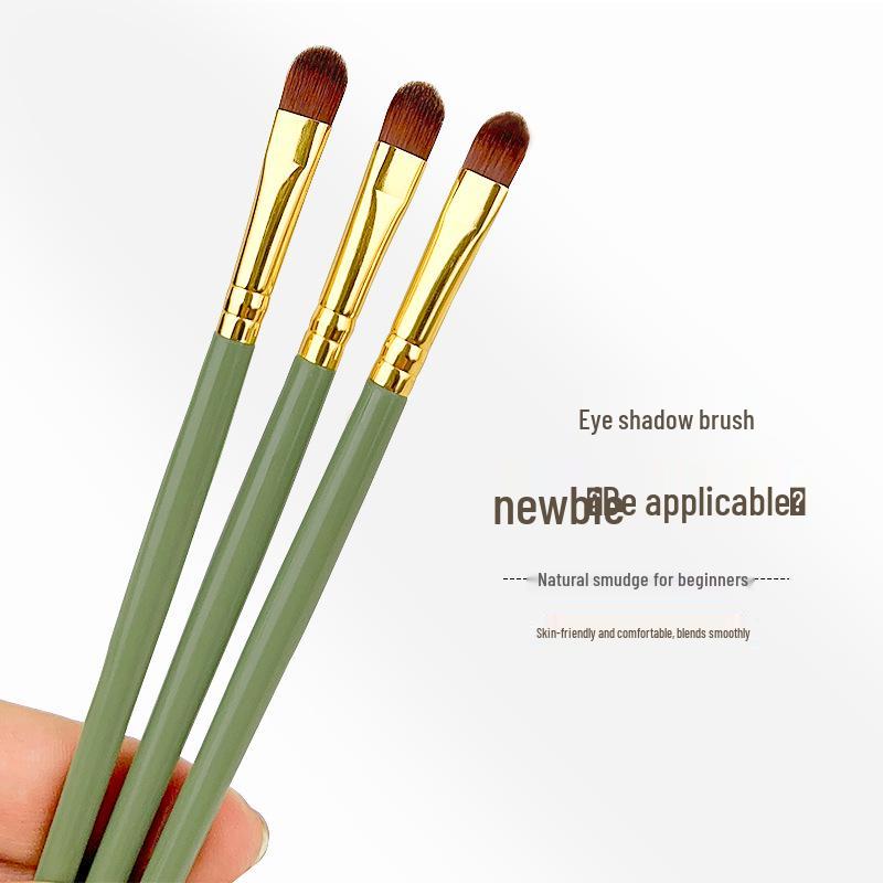 Mini Flat Head Detail Eyeshadow & Highlight Brush Set with Cangzhou Animal Hair