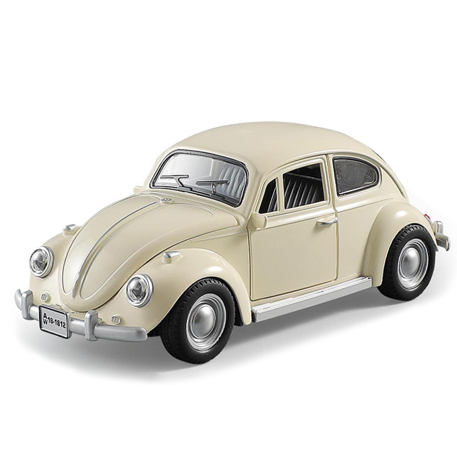 

1/18 Beetle Alloy Car Model Diecasts Metal Classic Vehicles Car Model High Simulation Sound Light Collection Childrens Toys Gift белый