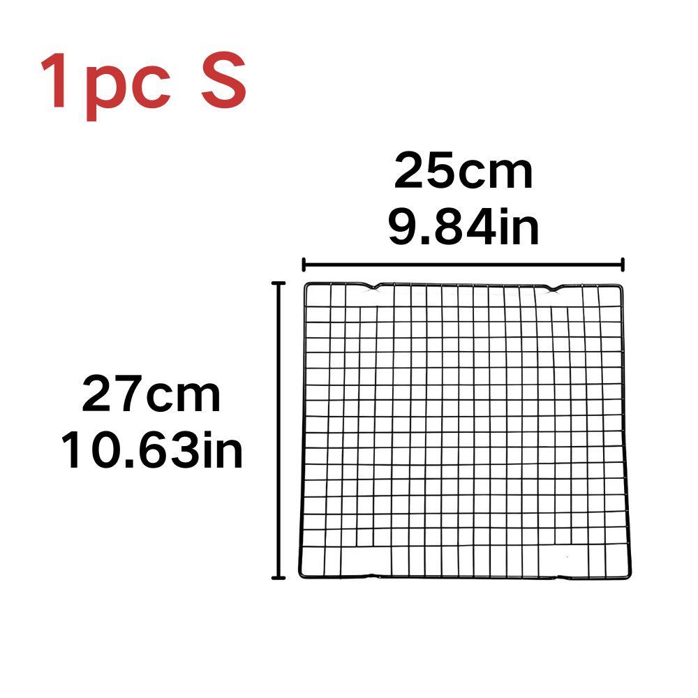 

1pc S/L Carbon Steel Cake Cooling Rack Kitchen Essentials Anti-stick Functional Baking Drain Rack Outdoor Barbecue Grill YMY