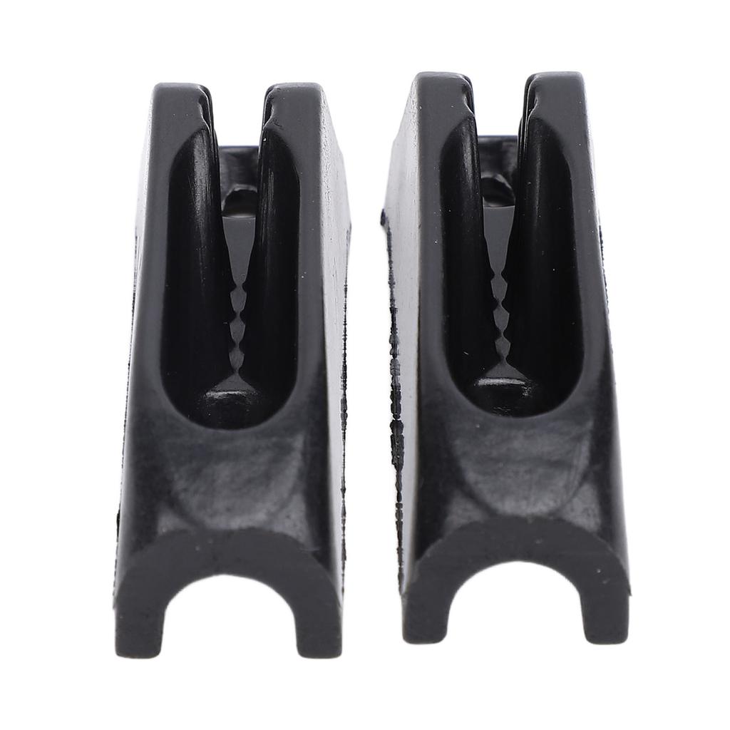 Boat Rope Clam Cleat Nylon Non Slip Stable Fastening Clam Cleat for Yachts Ships Black 44 X 13mm   1.73 X 0.51in 2 Pcs