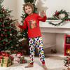 Matching Family Pajama Set Long Sleeve Round Neck Sleepwear for Women and Kids
