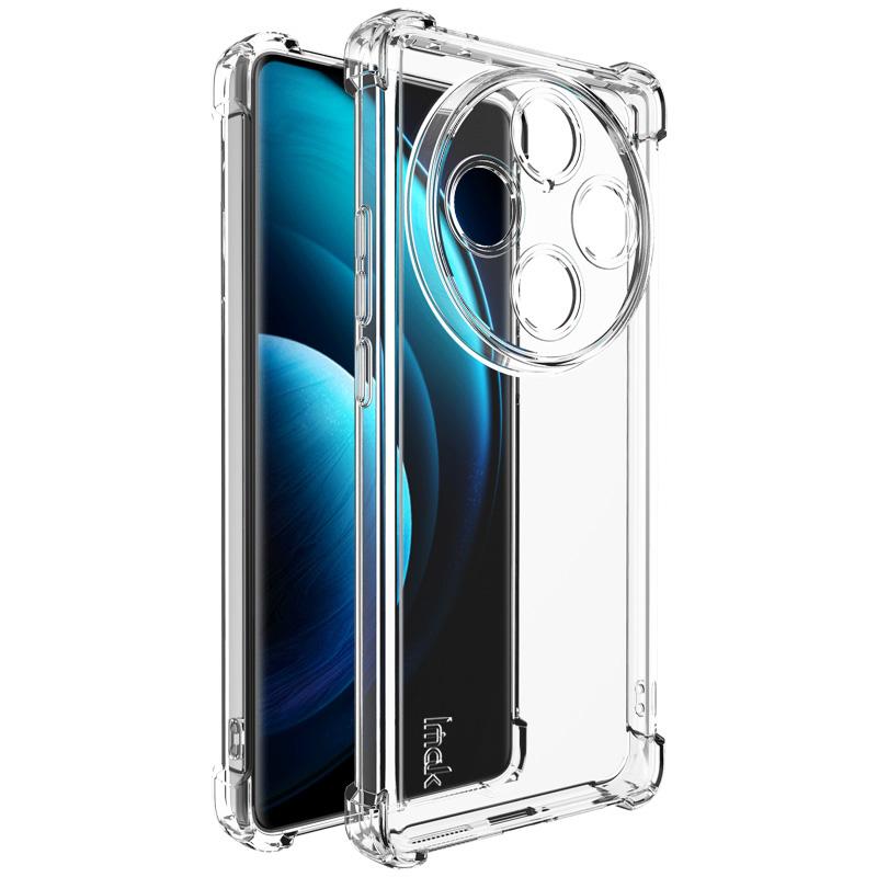 

For vivo X100 Pro 5G/X100s Pro 5G Case Straight Frame Four Corner Shockproof Clear TPU Cover Style A