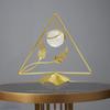 Clear Crystal Ball with Stand, Light Luxury Crystal Sphere for Gift, Gold Art Deco for Photography Ornaments, Bookcase, Wedding, Party