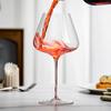 HeY Lilac Thin Red Stem Burgundy Red Wine Glass Lead-Free Crystal Clear Goblet Elegant Drinkware for Wedding Party Home Bar