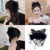Beach Feather Hair Claw Clip Ponytail Claw Princess Barrettes Hair Adornment