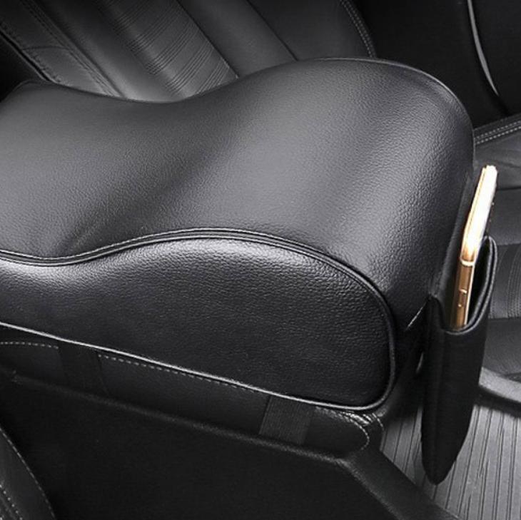 ZaCoo Car Center Console Armrest Cushion Comfort Pillow Pad PU Leather Gray ZaCoo Car Center Console Armrest Cushion Comfort Pillow Pad PU Leather Gray
