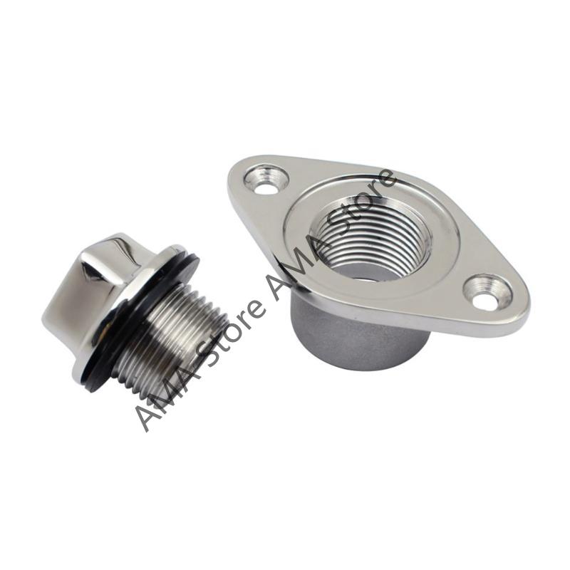 X7JF Bootaftapplug Hoogglans 316 Roestvrij Staal Garboard Bilge Aftapplug Stop