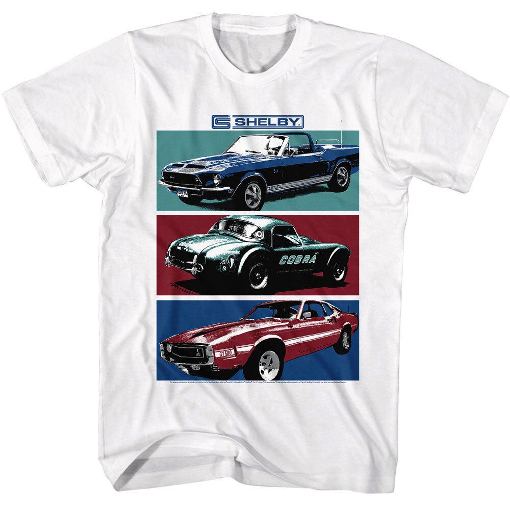 Shelby Cobra Car Colorblocks Men T Shirt L