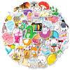 50 Cute Hand-painted Crocodile Eating Ice Cream Decorative Waterproof Stickers DIY Children's Hand Account