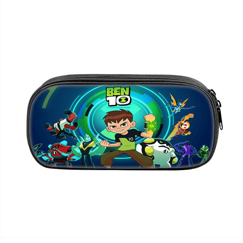 Trousse à Crayons Ben10 pour Enfants Grande Capacité en Nylon Organisateur de Papeterie pour Étudiant Utilisation Scolaire