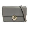 [Pre-Owned] Double G Series Double G Logo Snap Closure Leather Woc Chain Bag - Very Good #1UM7YAD