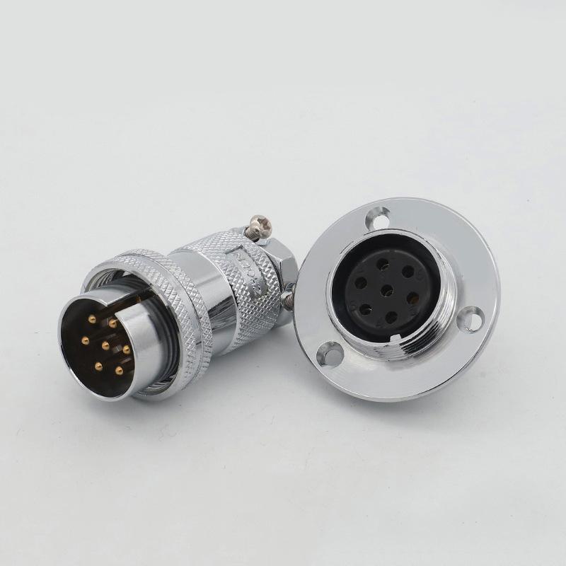 GX25 25mm Industrial Waterproof Aviation Connector 4 5 6 7 Pin Panel Screw Threaded Power Adapter Male&Female Plug Socket