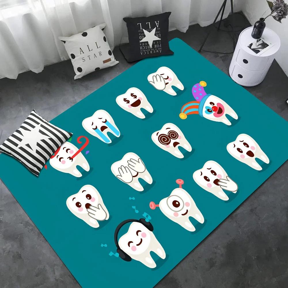 Dental Clinic Welcomes Doormat Anti Slip Rug Hospital Area Decorative Mat Teething Period Babies To Learn Teeth Bedroom Carpets