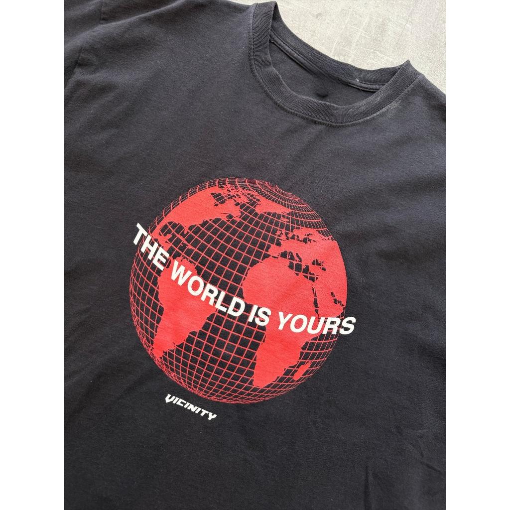 Vicinity The World Is Yours T-Shirt Herren Damen Baumwolle Oversized Y2k Streetwear Hohe Qualität Kurzärmelig Bequem Atmungsaktiv Damen Herren Kleidung