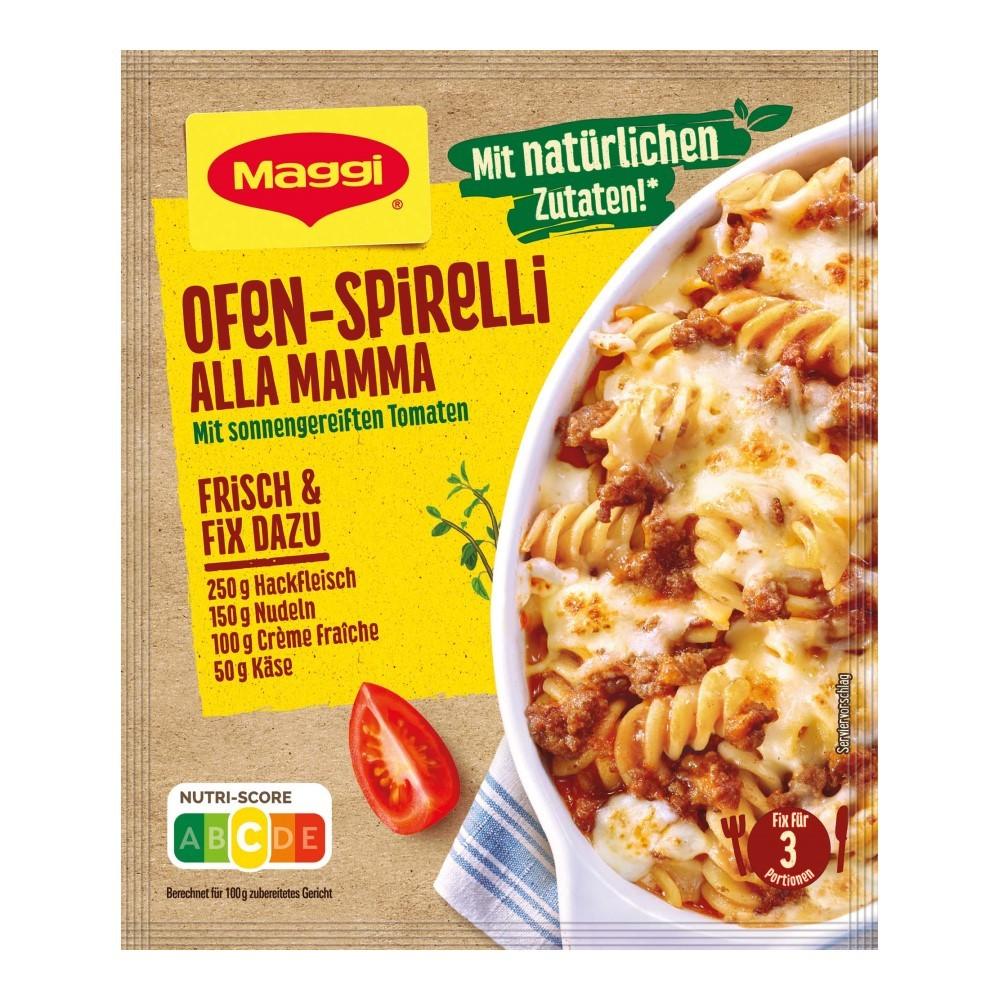 German Maggi Cooking Sauce Fix - Oven Spiral Pasta 43G (3 Portions)