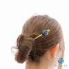 Sea Drop Kanzashi Glowing Firefly Glass Glass Kerama 22mm Single Japanese Style Hair Ornament for and Kimono Hairpin, Beads, Marine, Beads,
