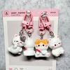 3D Cartoon Kitten Phone Charm, Cute Resin Keychain, Student Bag Pendant, Couple or Best Friend Gift