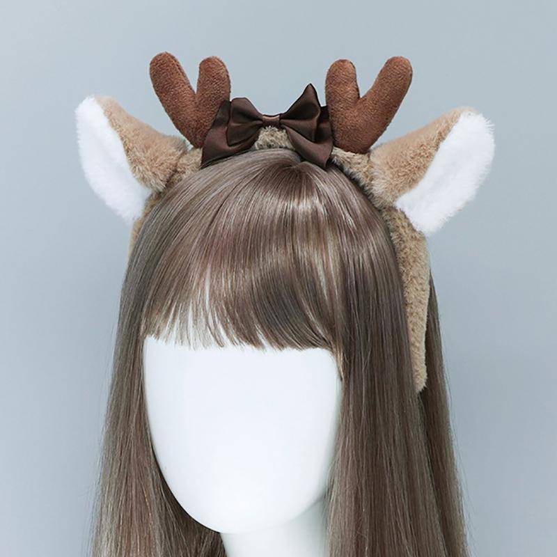 1 Bucată Cosplay Urechi de Cerb Bandă pentru Cap Unisex Coarne de Ren Bandă pentru Păr Lolita Petrecere de Crăciun Accesoriu pentru Cap Festival Purtat pe Cap