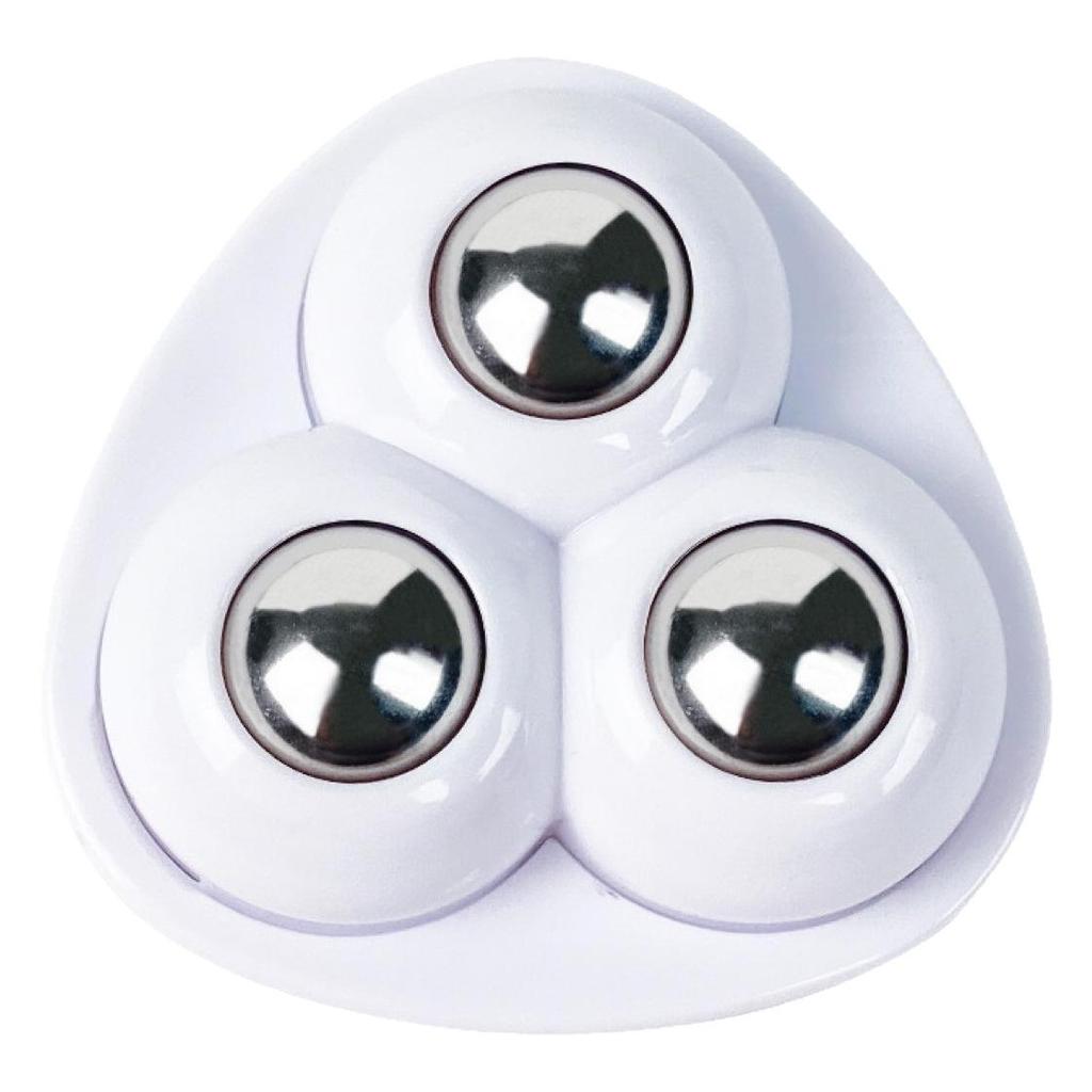 No-Punch Adhesive Triple Ball Casters - Silent, Wear-Resistant Rollers for Box Bases (Home/Office Use)