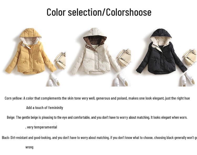 Trendy 2023 Women's Hooded Petite Cotton Jacket – Age-Reducing, Fashionable Short Cotton-Padded Coat