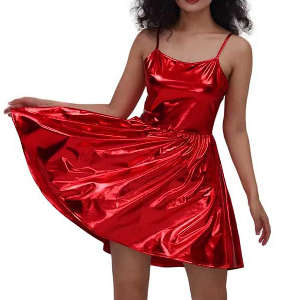  Costume Women's Shiny Party Dress For Carnival, Fancy Dress & Rave, Space Girl Outfit As Clubwear For Disco & Night Club