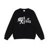 SAINT Retro Distressed Fleece Pullover Sweatshirt