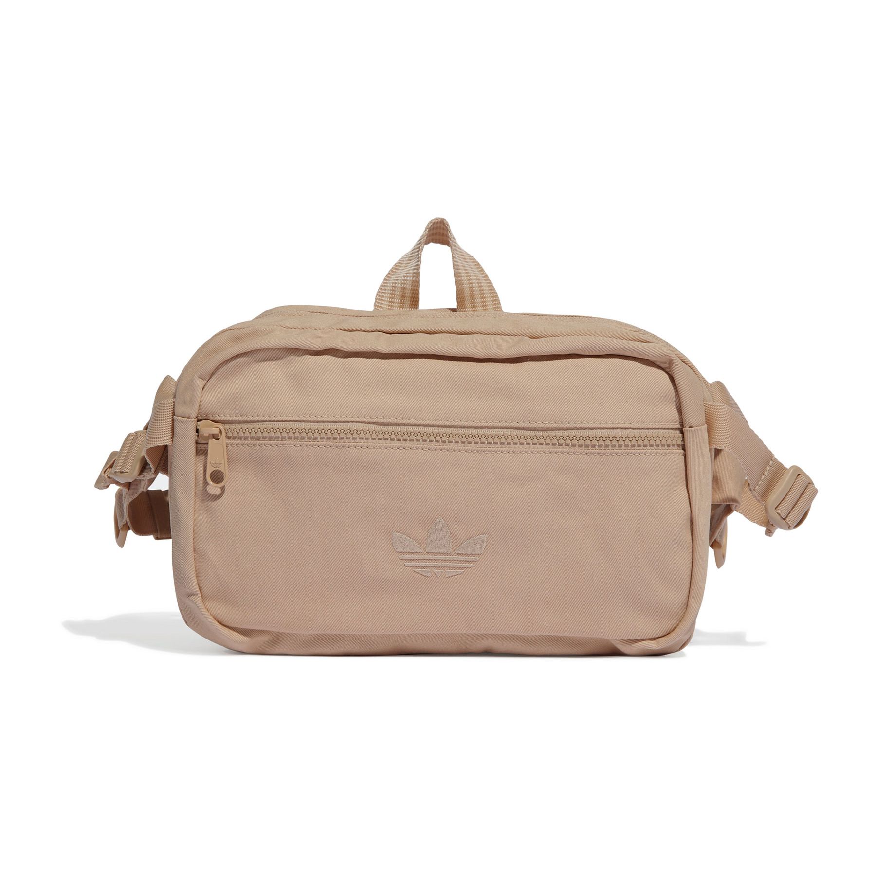 Adidas Originals RIFTA Classic Fashion Rubber Badge Cotton Sports Waist Bag Unisex Waist Bag Light-Brown IB9183 Light Umber